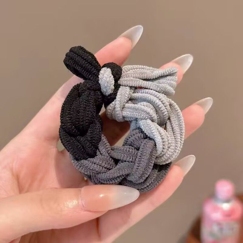 High Ponytail Hair Tie Colorful Braided