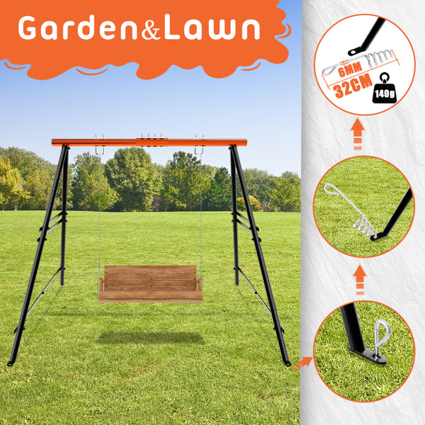 Swing Sets For Backyard, Outdoor Porch Swing Frame, Hammock Chair Stand Only, Max Load 550Lbs A-Frame Swing Stand, Swing Set For Patio, Playground, Park, Swing Not Include