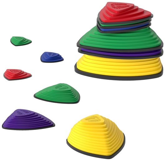 6-Piece Stepping Stones For Kids, Stackable Sensory Toys Outdoor Indoor, Obstacle Course For Balance And Motor Skills