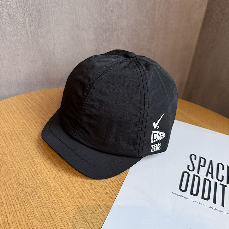 Summer Men's And Women's Solid-color Quick-drying Breathable Short-brimmed Hat With Simple Design - OYX Letter Style - Outdoor Fashionable Casual Baseball Cap