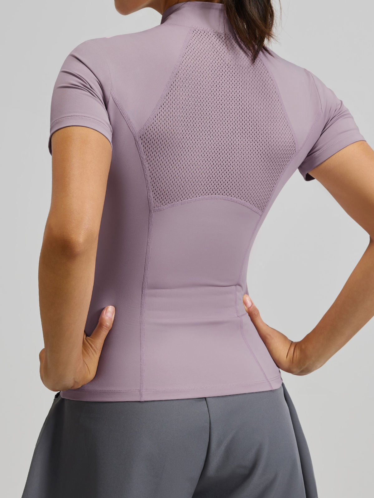 Arrival Womens Outdoor High-Elastic Half-Zip Yoga Top