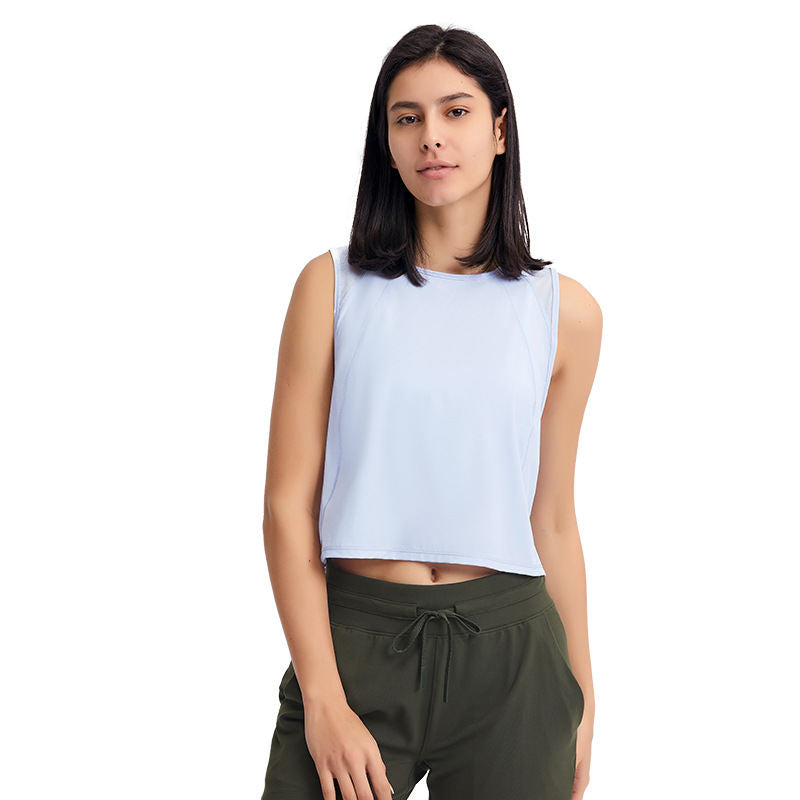 Sleeveless Vest Cropped Short Sexy Back Hollow-out Quick-drying Breathable Sports Casual Yoga Clothes
