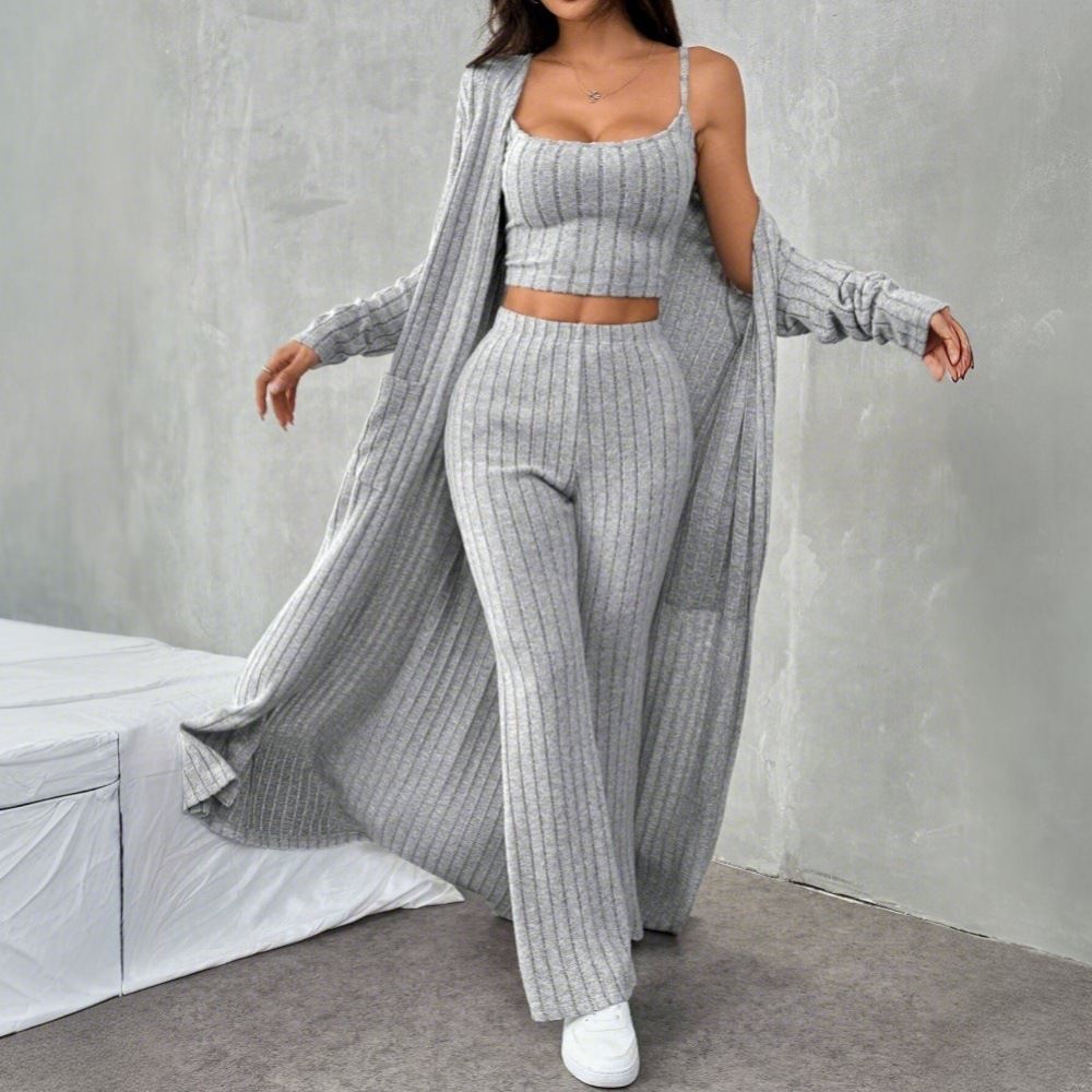Stylish Casual Home Knitted Three-Piece Set