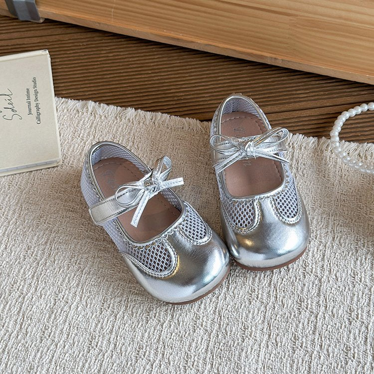 Children's Shoes, Sweet Bow Princess Shoes For Little Girls, Korean Version Fashionable Children's And Girls' Single Shoes
