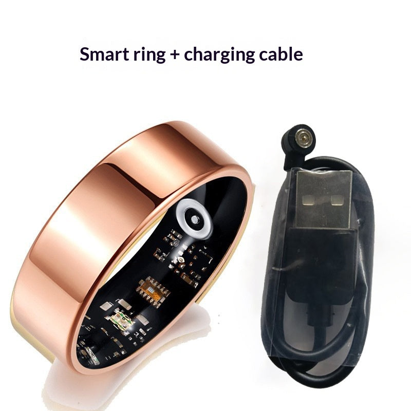 Multifunctional Smart Ring Solid Color Video Playback Heart Rate Blood Oxygen