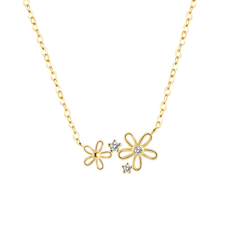 925 Silver Flower Fashion Necklace For Women