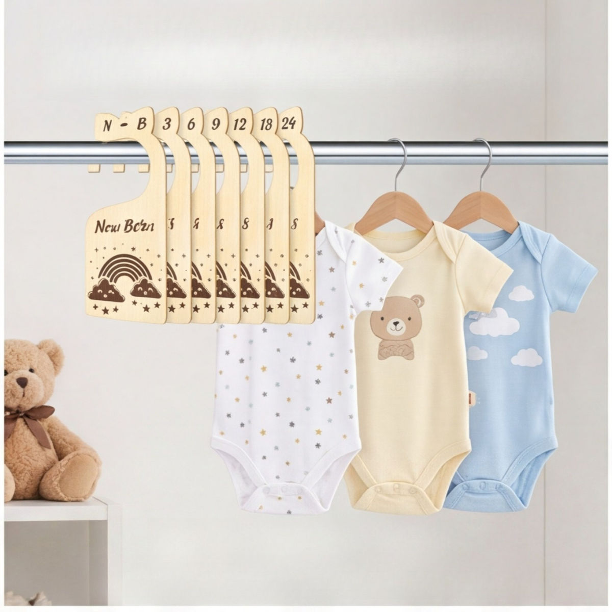 Colorful 6-Piece Rainbow Clothing Divider Set - Practical Closet Dividers For Easy Organization