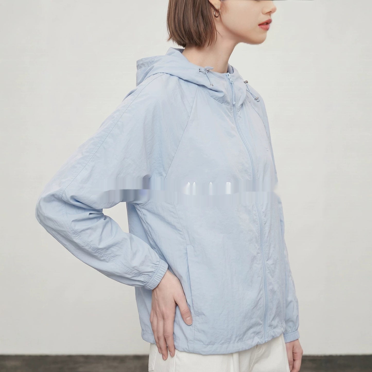 Summer Breathable Hooded Zip-up Loose-fit Outdoor Sun-protective Jacket