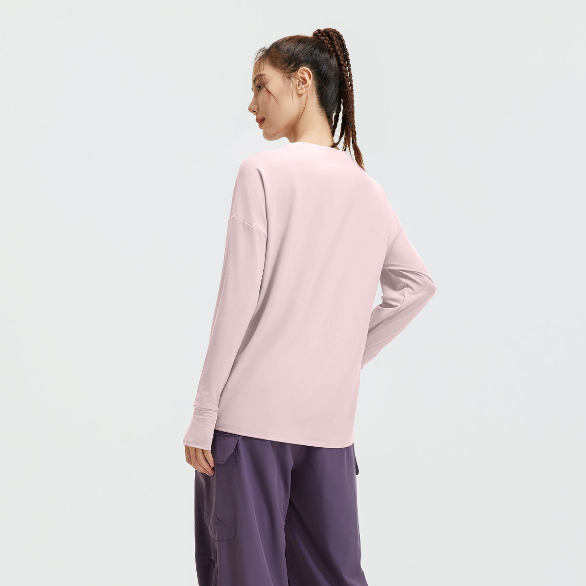 Slit Loose Yoga Clothes Long Sleeve Women's Sports Running