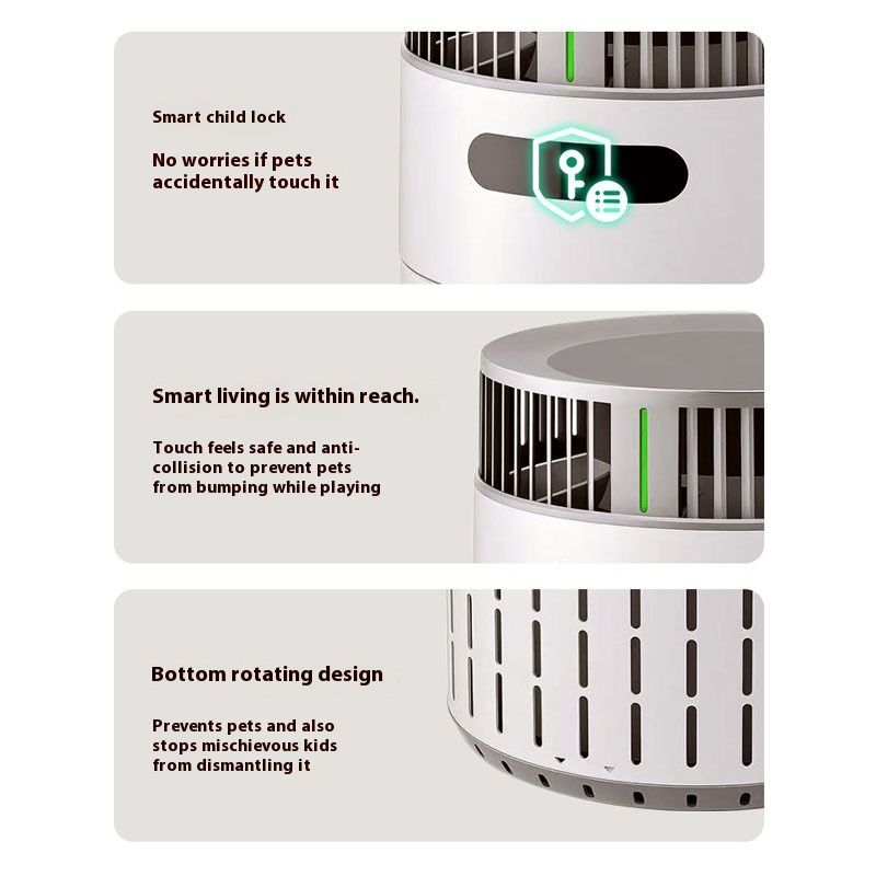 Pet Formaldehyde Removal Three-dimensional Air Duct Turbocharger Suction Floating Hair Air Purifier