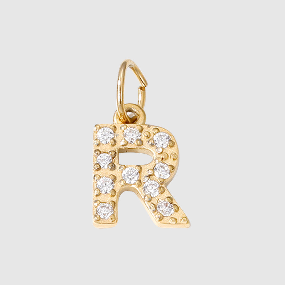 1 Piece 304 Stainless Steel Zircon Ion Plating 14K Gold Real Plated Letter Number Polished Stretch Adjustable Pendant DIY Jewelry Accessories