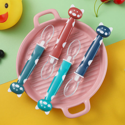 Baby Silicone Spoon Soft-tip For Feeding Complementary Foods To Infants