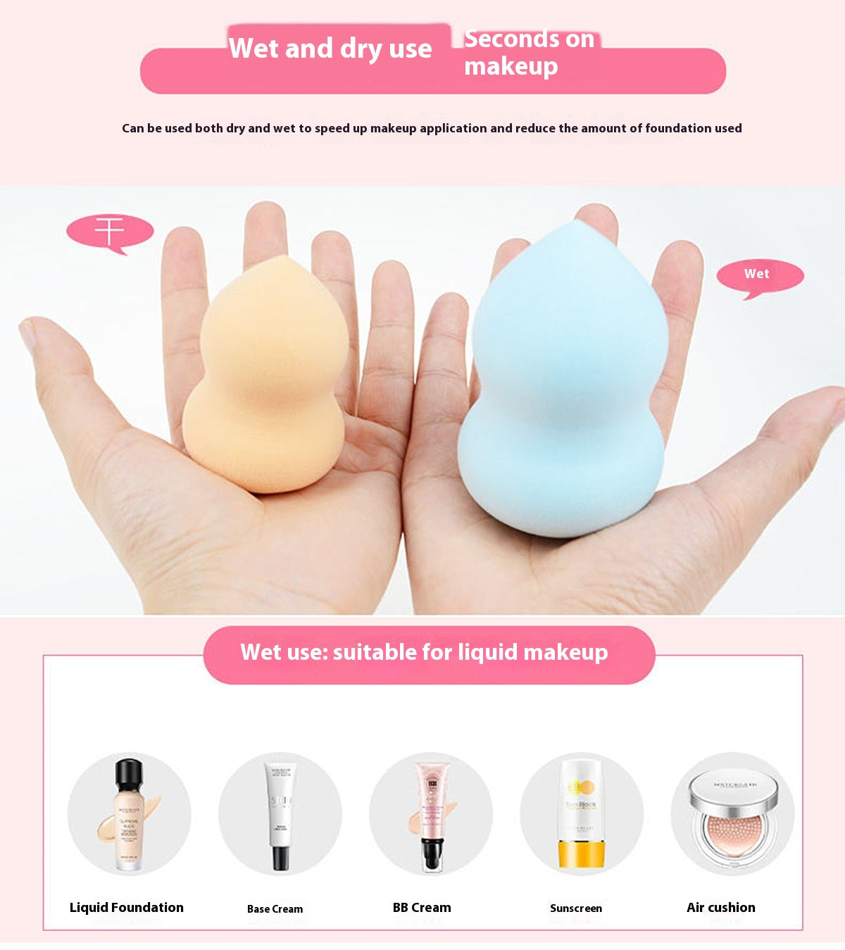 Soft And Delicate Triangle Powder Puff Dry And Wet Dual-use Oblique Cut Cosmetic Egg Beauty Blender