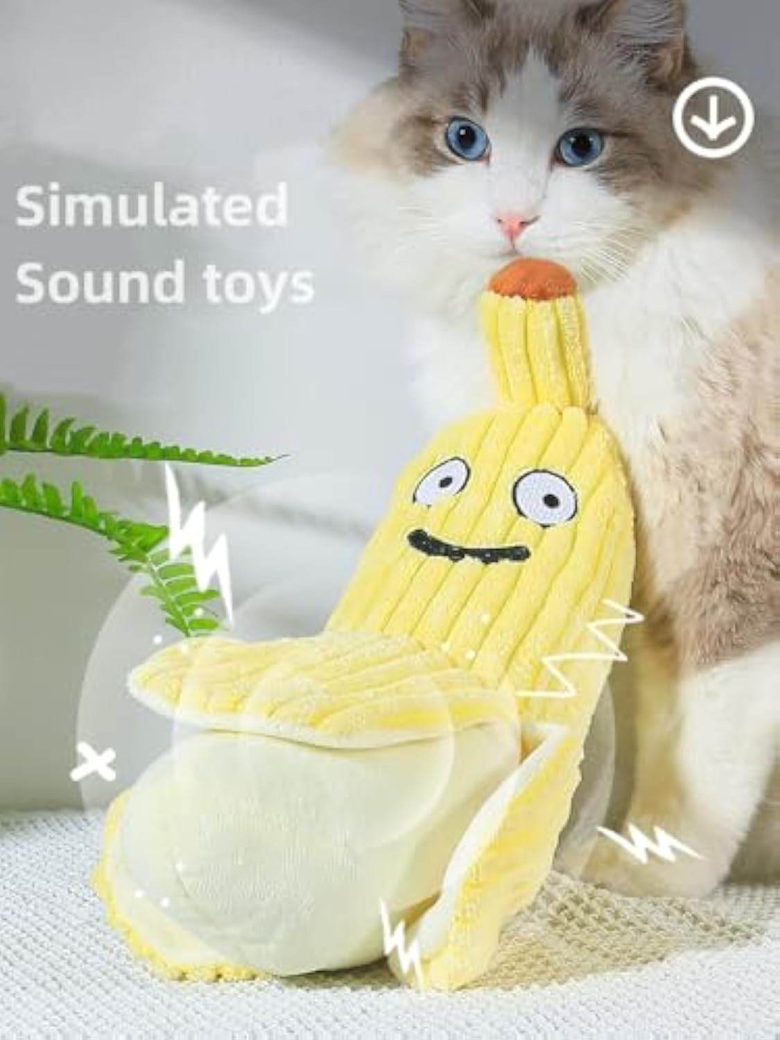 Banana Cat Crinkle Toy Catnip Crinkle Sound Toys Fruit Cat Chew Toy Corn Cat Toy For Indoor Kitten Exercise Soft And Durable