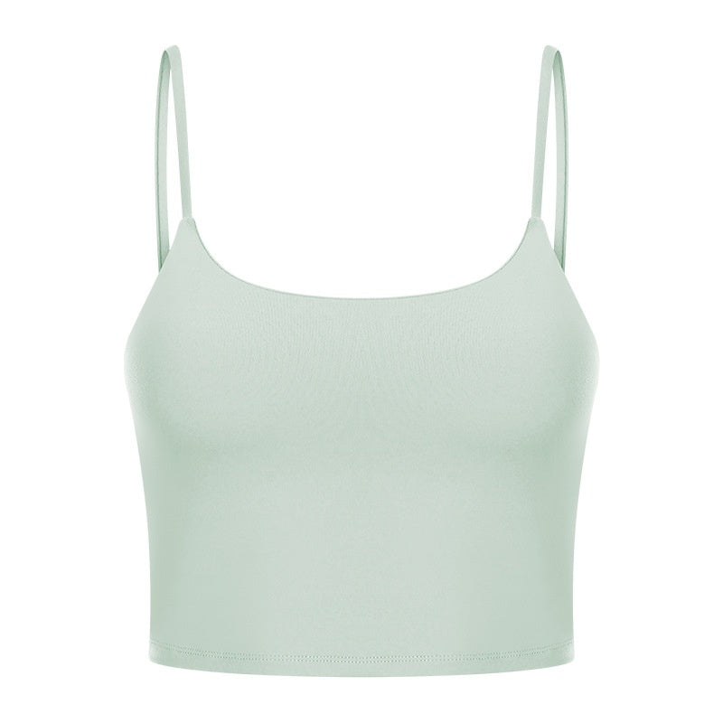 Yoga Jacket Women's Sports Underwear With Chest Pad Thin Belt Beauty Back