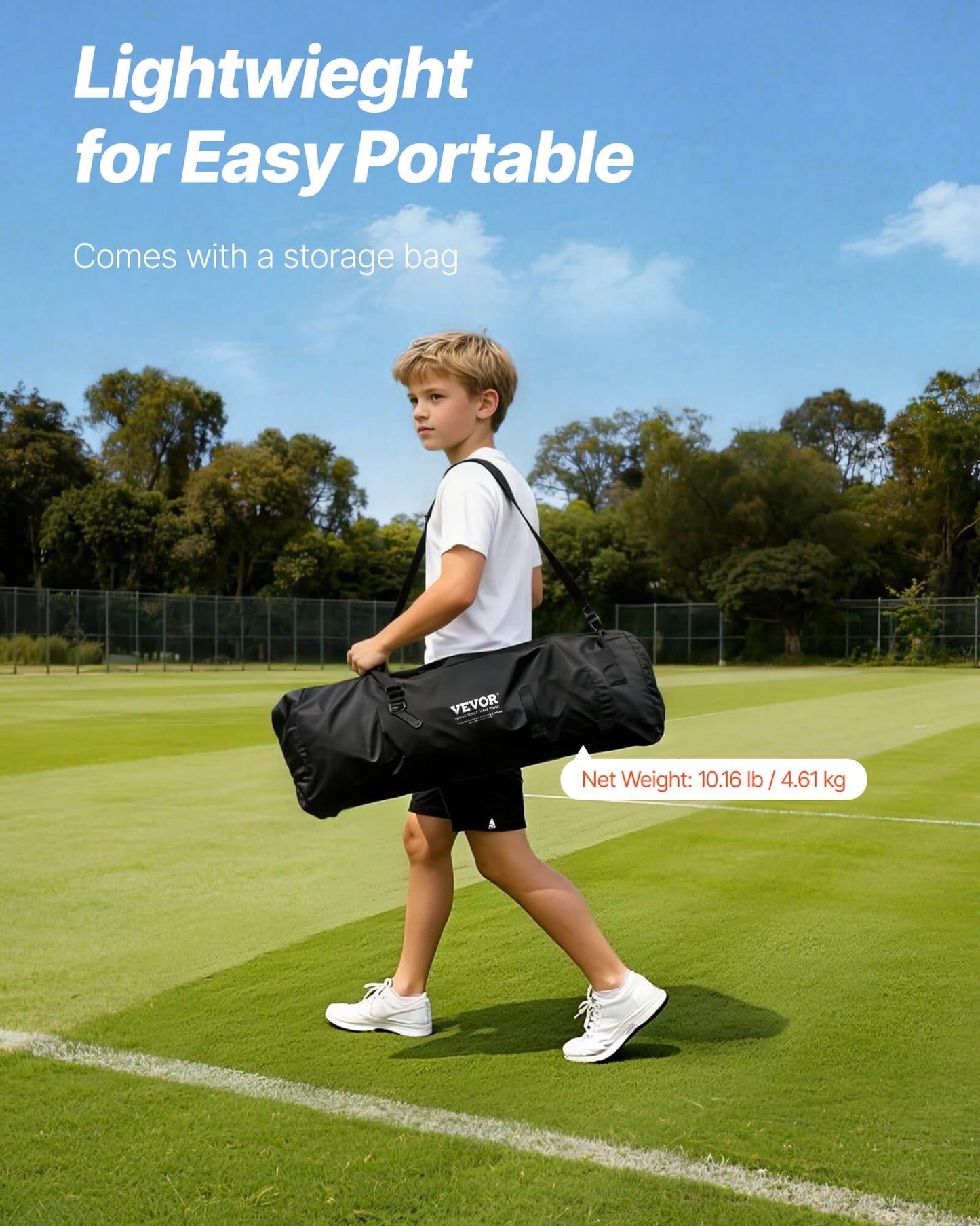 Lacrosse Goal, 4' X 4' Small Kids Lacrosse Net, Folding Portable Lacrosse Goal With Carry Bag, Iron Frame Backyard Training Equipment, Quick & Easy Setup, Perfect For Youth Training, Orange