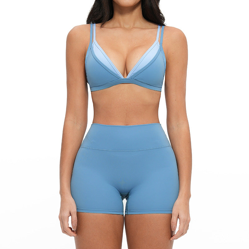 Wireless Sports Beauty Back Thin-Strap Fitness Set