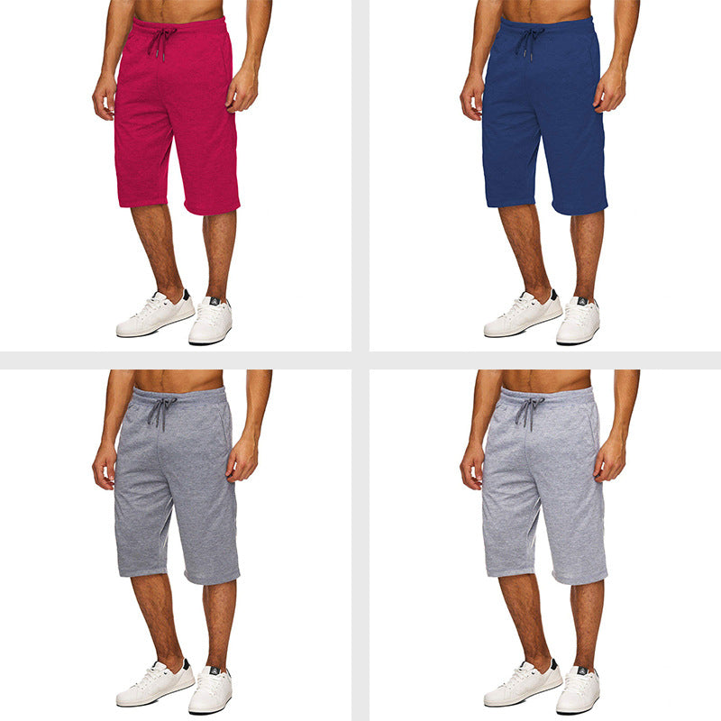 Cross-border Hot Selling 2024 New Men's Loose Straight Capri Pants Plus Size Casual Outdoor Hiking Sports Running Pants