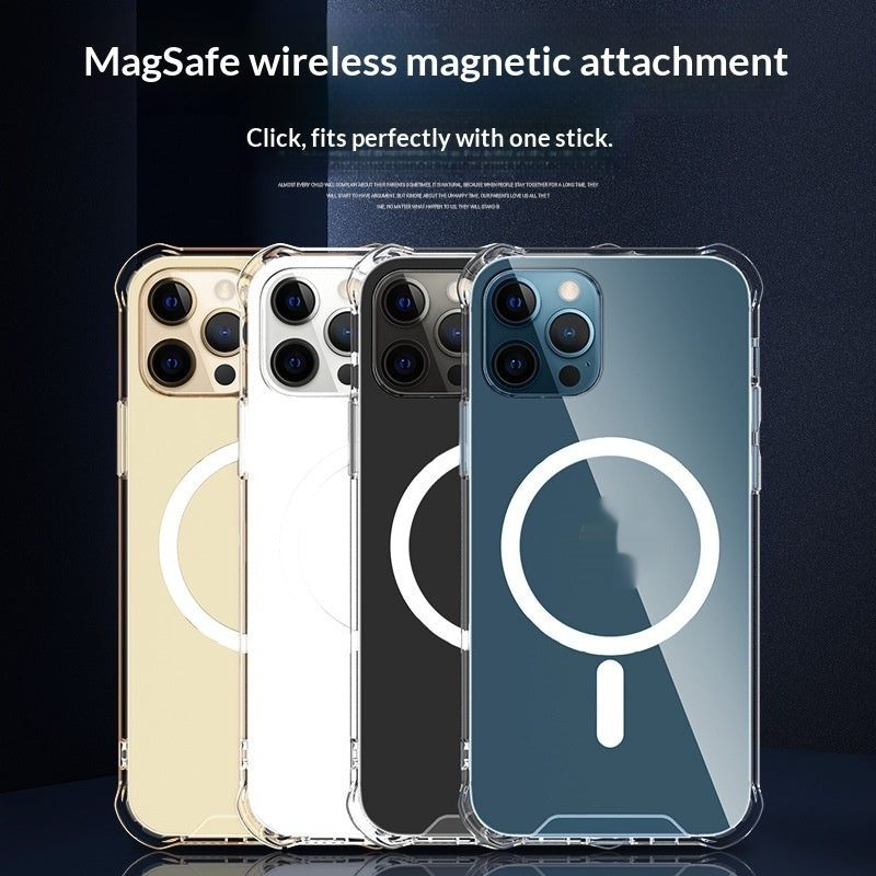 Transparent Wireless-Charging Shockproof Protective Case