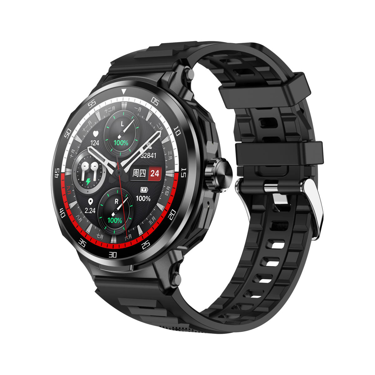 D11 Men's Headset 2-in-1 Smart Call Watch Heart Rate Blood Pressure Sleep Monitoring NFC Access Control