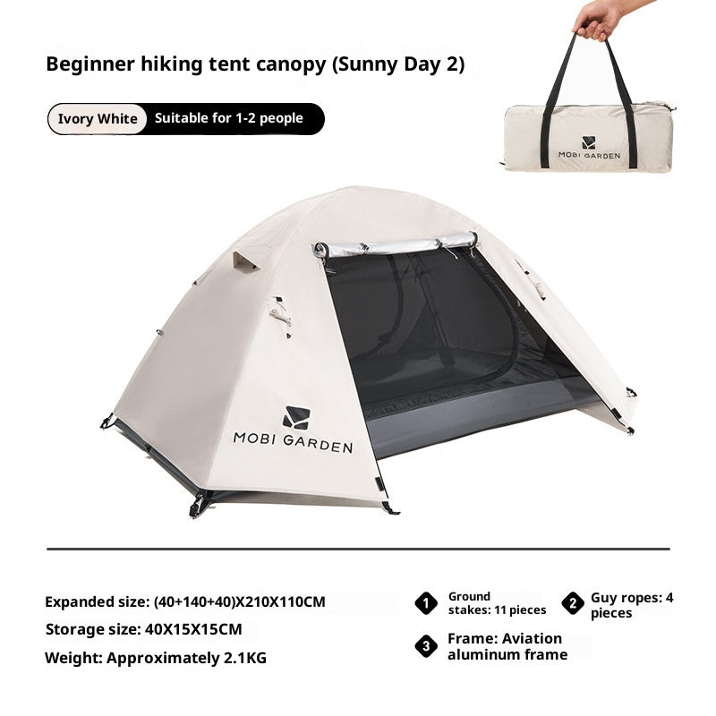 Outdoor Equipment Rain-proof Thickened Camping Three-point Tent Windproof Sunscreen Portable Folding Tent