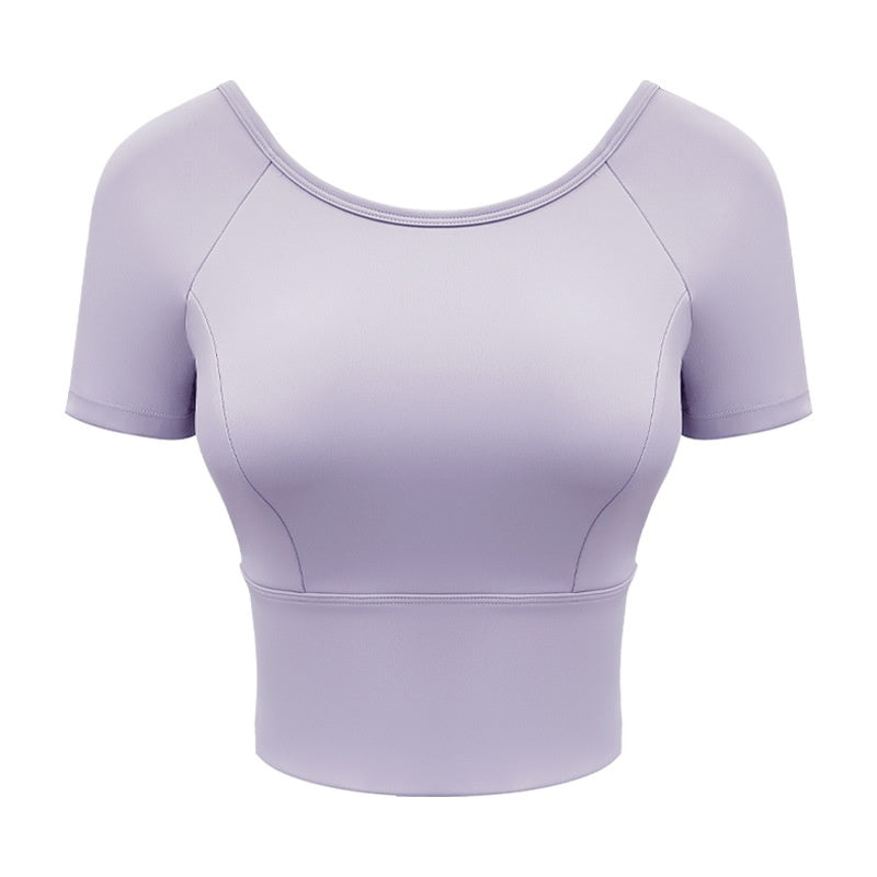 New Fitness Cross Beauty Back Integrated Chest Pad Sports Outdoor Top