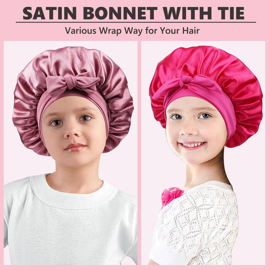 Childrens Elastic Streamer Double-Layer Bow Baby Bath Cap