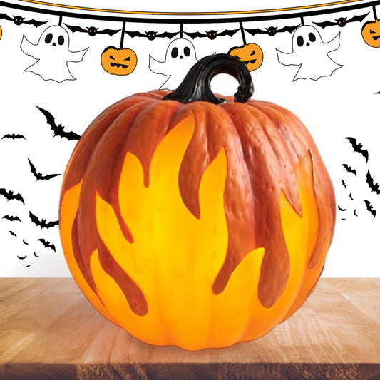 Halloween Pumpkin Lantern Battery Operated Jack O Lantern Flame Lighted Pumpkin Party Favor For Halloween Home Decoration