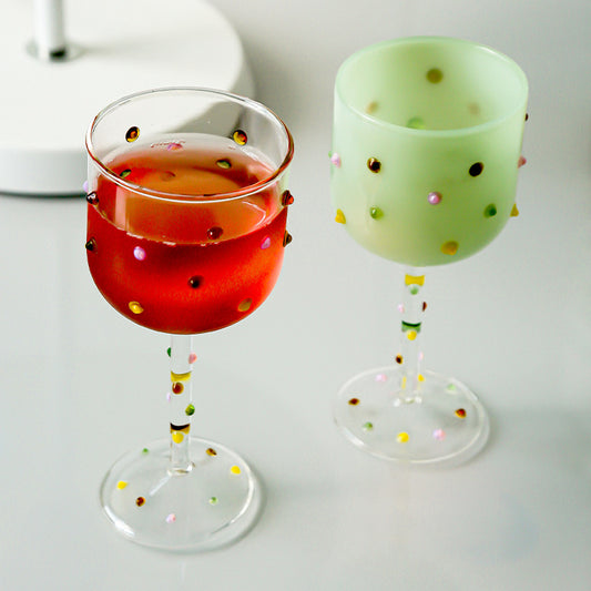 Creative Colored Candy Bean High Beauty Wine Glass