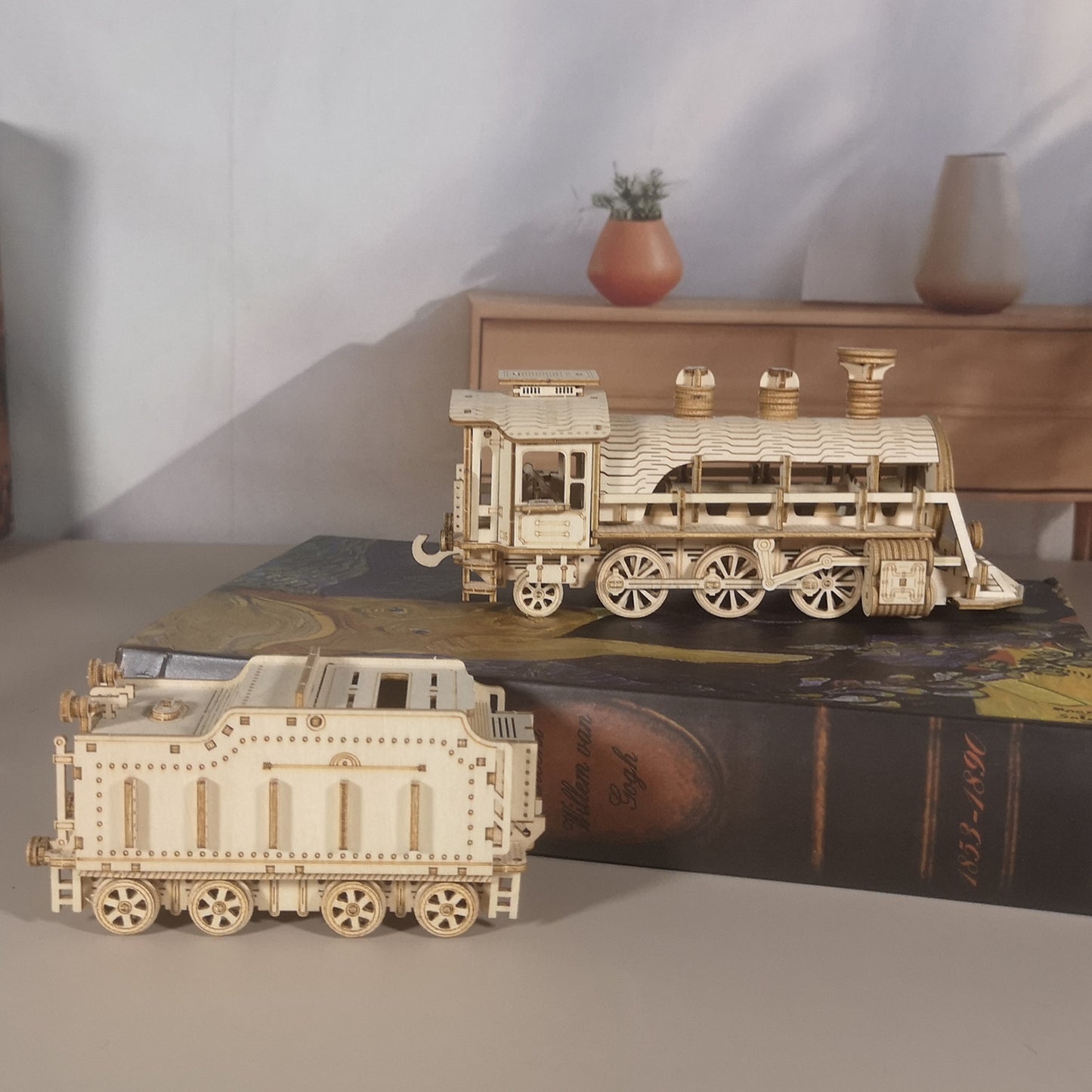 Sales Are Prohibited On The TEMU And SHEIN - 3D Wooden Puzzle Mechanical Train Model Kits Brain Teaser Puzzles Vehicle Building Kits Unique Gift On Birthday Christmas Day