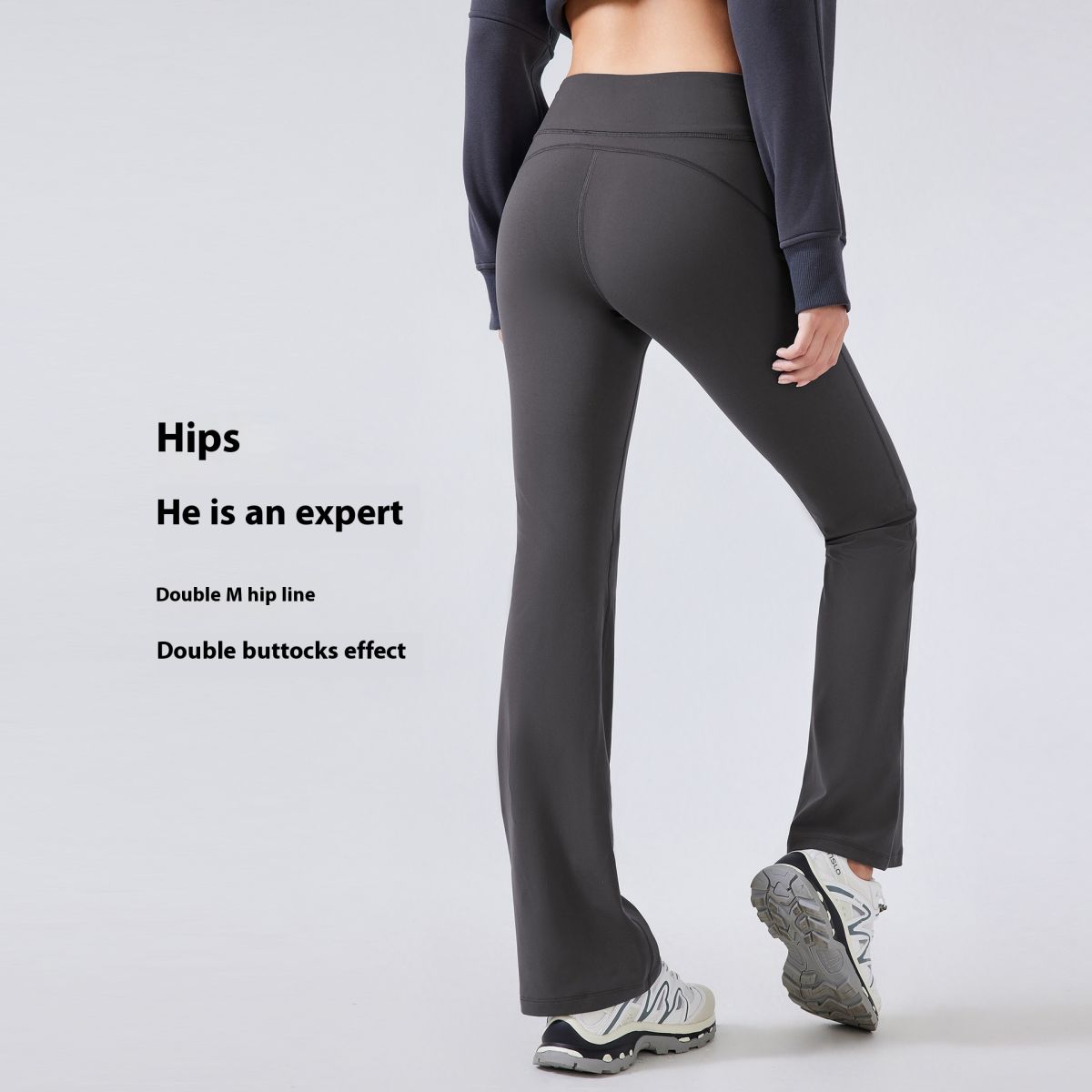 High Waist Yoga Women's Stretch Sports Bell-bottom Pants
