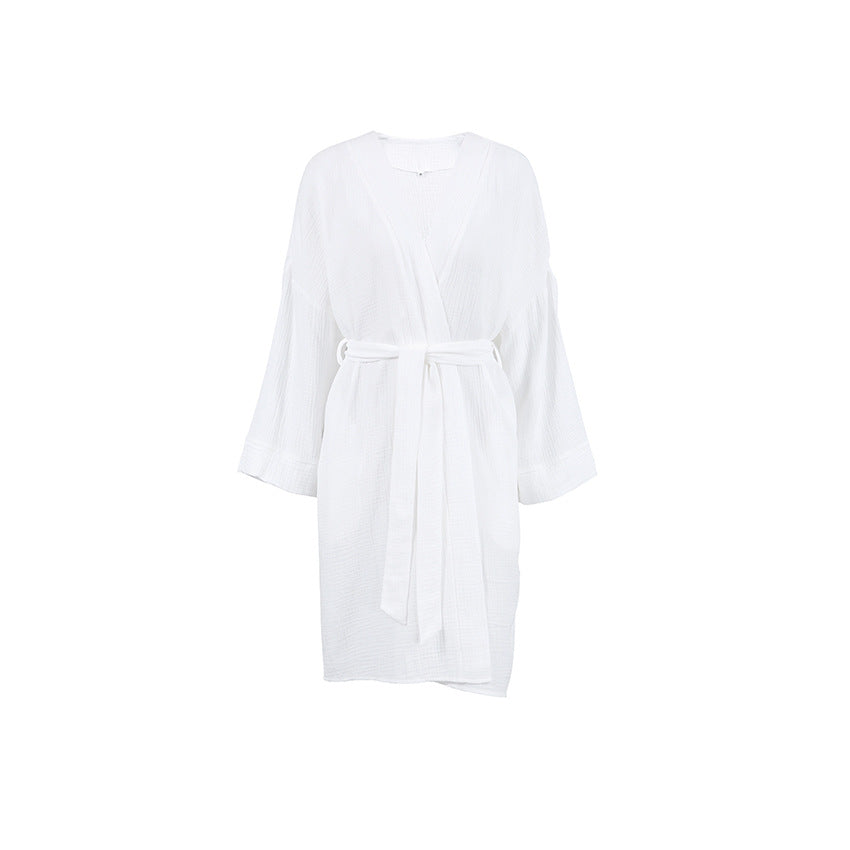 Cotton Fashion Long-sleeve Nightgown Womens Loungewear
