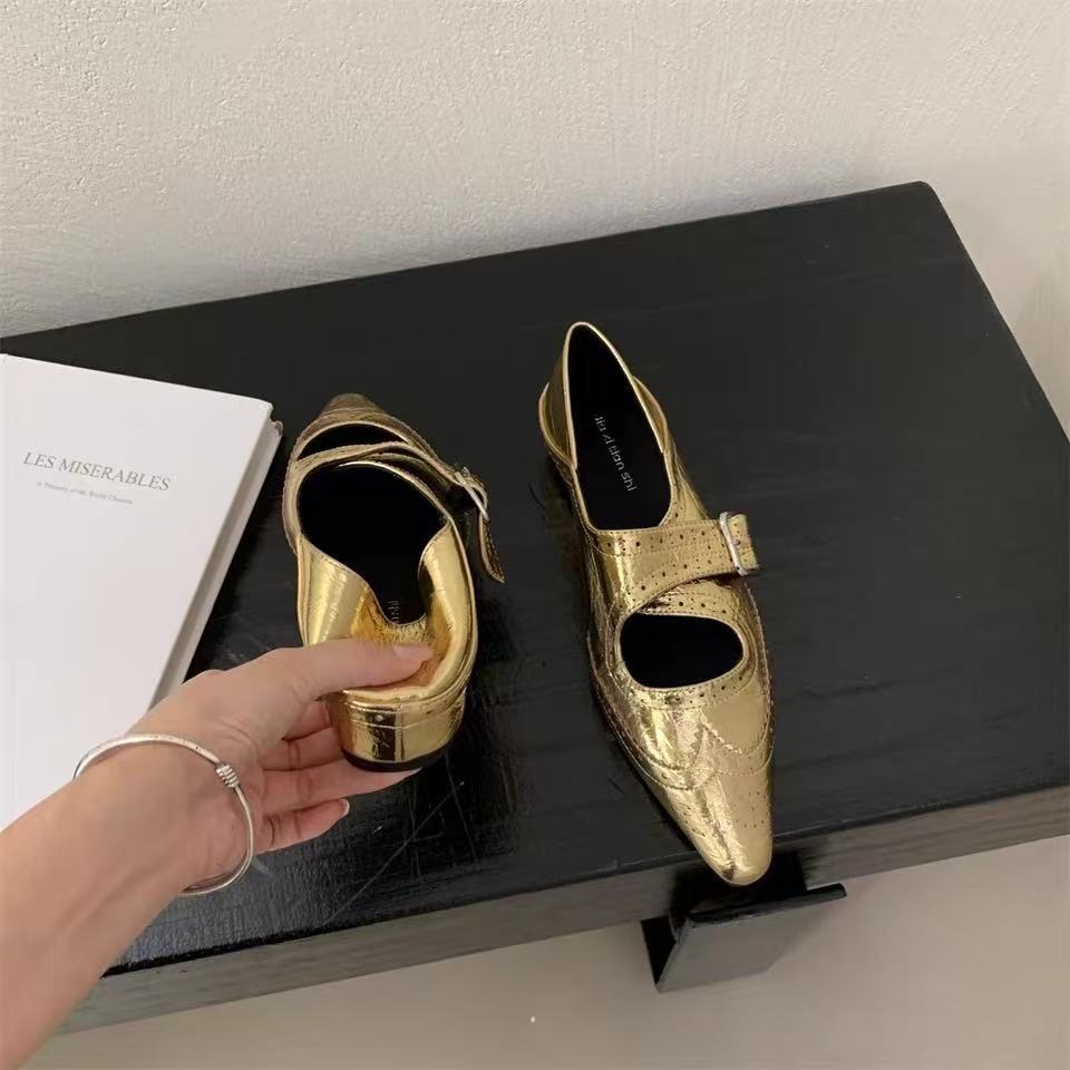 2026 Spring & Summer New Korean Style Fashion Square Toe Mules, Low Block Heel Niche Closed Toe Pumps For Women