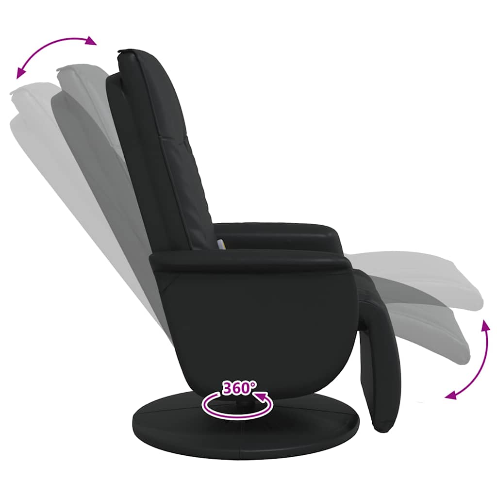 Massage Chair with Footrest, Faux Leather