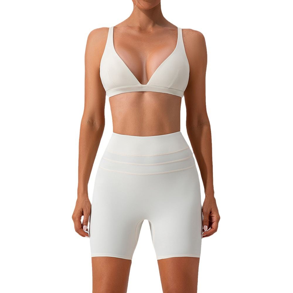 Quick-drying Skinny Yoga Clothes Suit Running Leisure Nude Feel Sports Training Fitness Suit