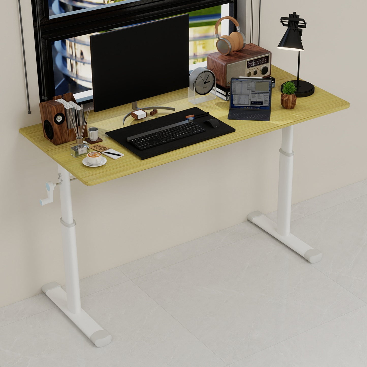 Adjustable Study Desk For Kids & Adults - Height-Adjustable, Multi-Purpose Home-Office Desk, Compact Design