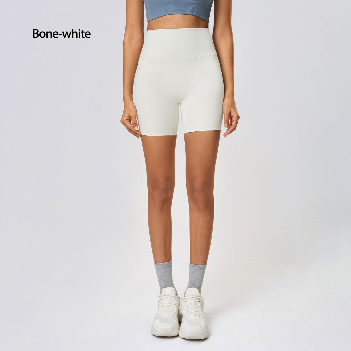 Naked-feel Elastic Yoga Pants, Tummy Control And Butt-lifting Cycling Fitness 3 Pants Tight Running Shorts For Women