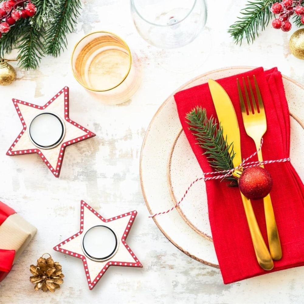 Wooden Tea Light Holders, Star-shaped, Unpainted, For Painting And Crafting, For Advent, Christmas, And Fireplace Decorations, Set Of 4