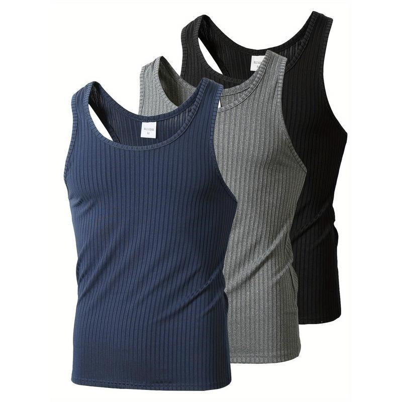 Men's Fitness Tank Tops Multi-Color 3-Piece Set
