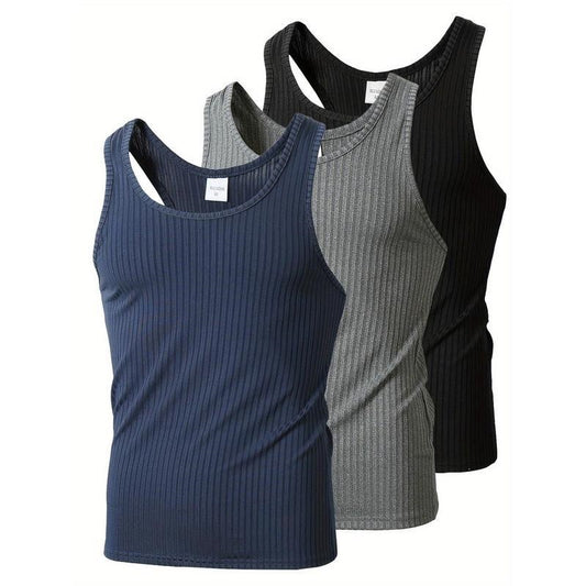 Men's Fitness Tank Tops Multi-Color 3-Piece Set