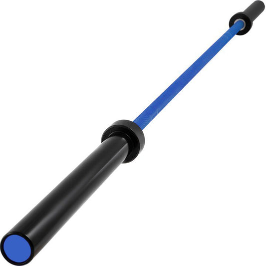 2 M Stange Mit Schnallen Und Klemmen  Barbell 15 Kg Olympische Langhantel Heben Fitness Training Für Gewichtheben Powerlifting Heben Squat Bankdrücken (Blau)