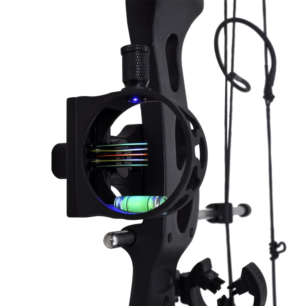 Compound bow with accessories and fiberglass arrows for adults