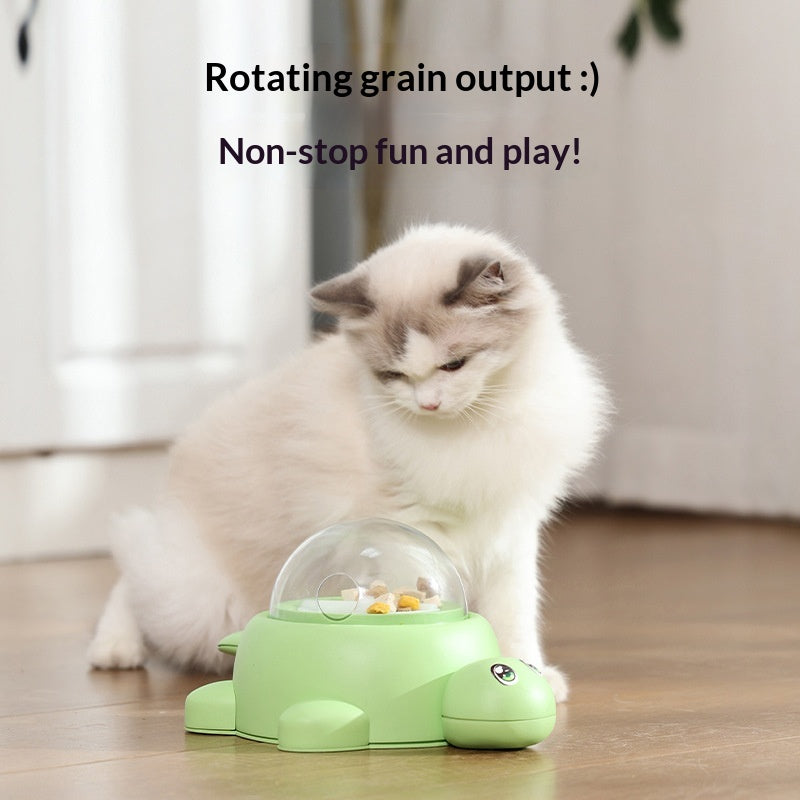 Pet Food Dispenser Puzzle-style Little Turtle Press-and-feed Feeder