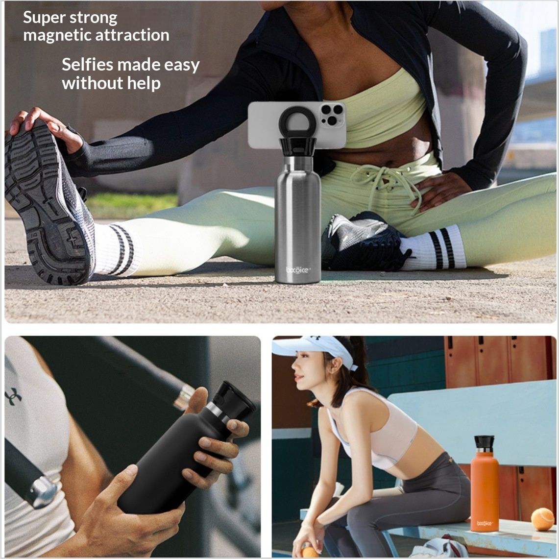 Bocoice All-in-One Smart Magsafe Magnetic Water Bottle