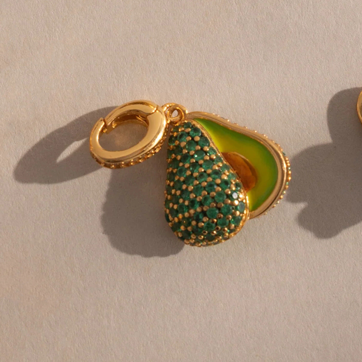 Fruit-themed Fully Diamond-encrusted Pendant Accessories