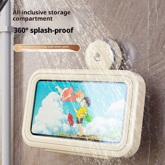 Suction Cup Bathroom Mobile Phone Stand Waterproof Mobile Phone Box