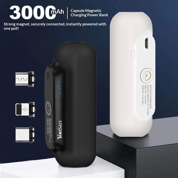 Capsule Magnetic Charging Bank Compact And Portable Universal Mini Size