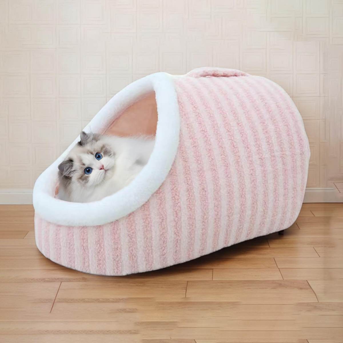 Cat Bed For Indoor Cats  Soft Calming Pet Sofa Bed  Slipper Shaped Cat, Warm Kitten House Cave, Indoor Enclosed Covered Cavern House For Cats Kittens And Small Pets