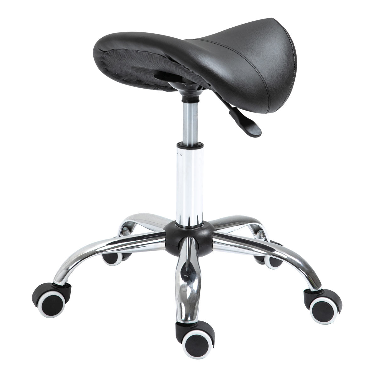 Rollhocker Höhenverstellbar Drehhocker 49-61 Cm Arbeitshocker Drehbar Sattelhocker Für Büro Salon Massage Spa Schwarz
