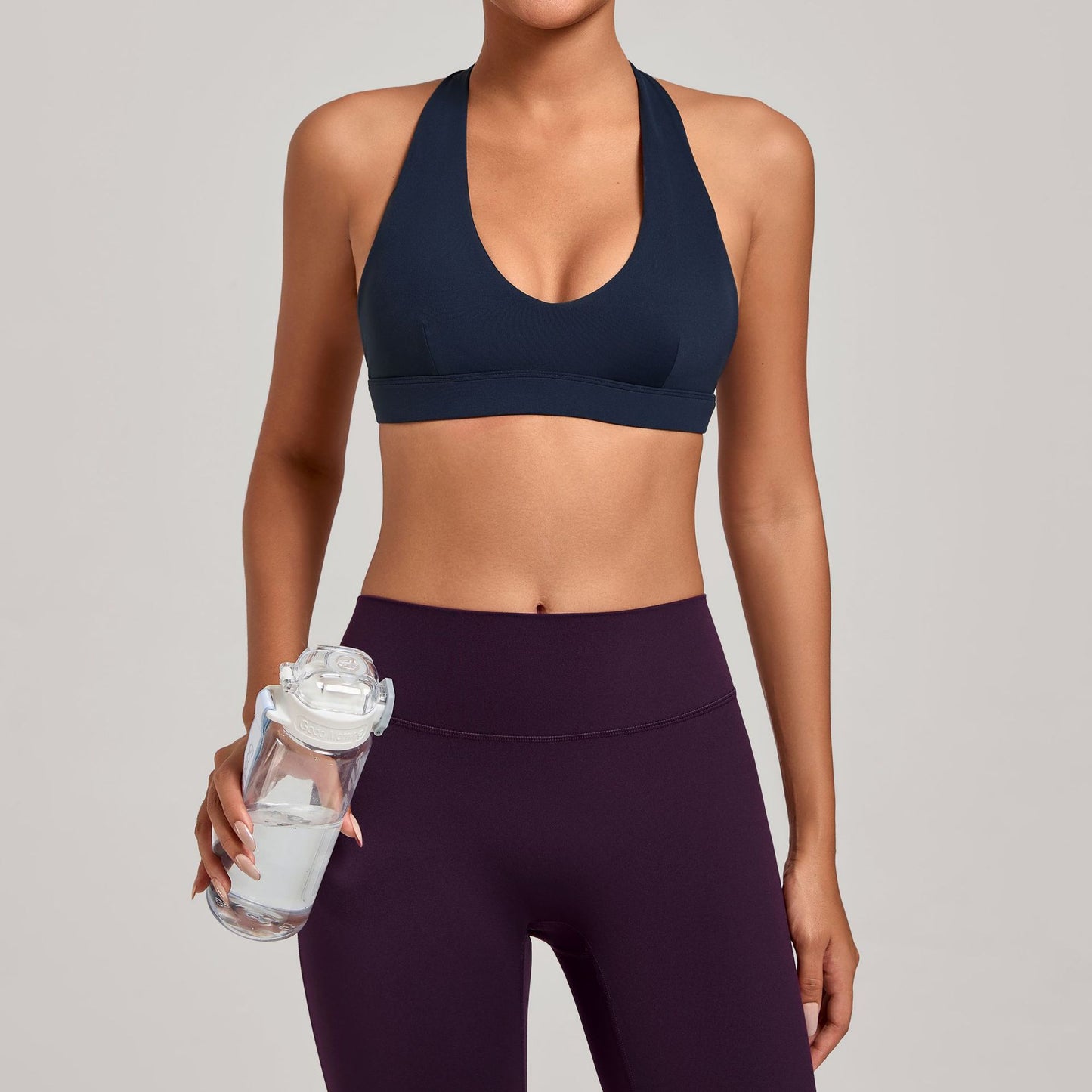 Cleavage-boosting Halter-neck Yoga Bra Fitness Top